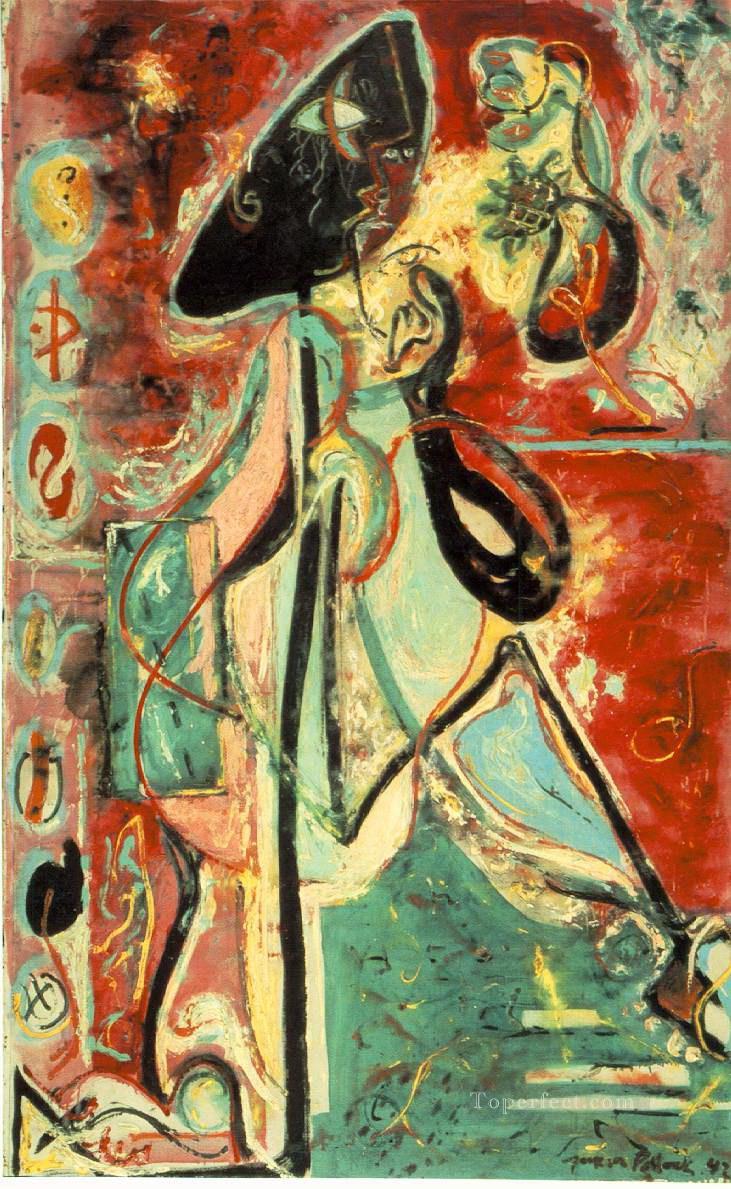 Mujer Luna Jackson Pollock Pintura al óleo